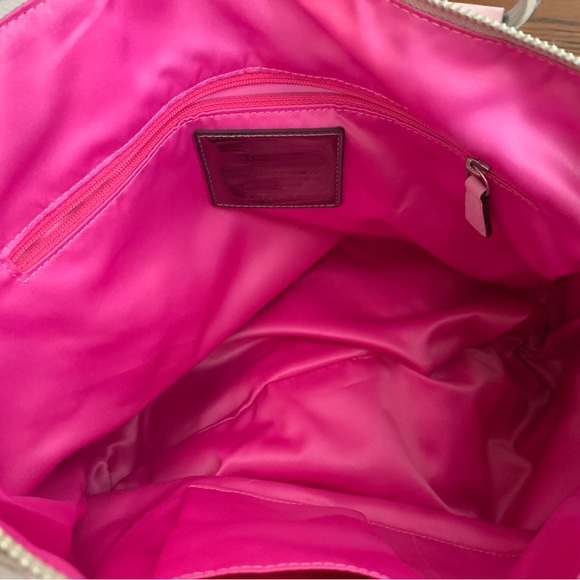 Coach Poppy purse; leather shoulder straps; pink and gold - Picture 2 of 2